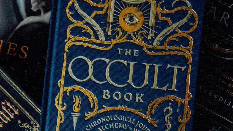 Photo of the cover of the book, "The Occult Book."