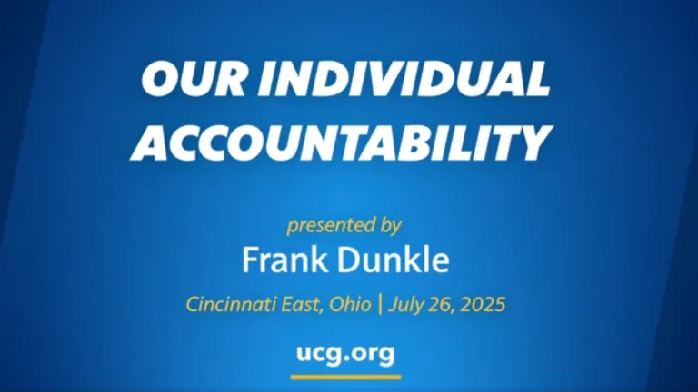 Sermon: Our Individual Accountability