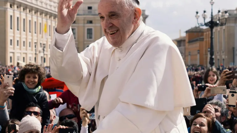 A photo of Pope Francis.