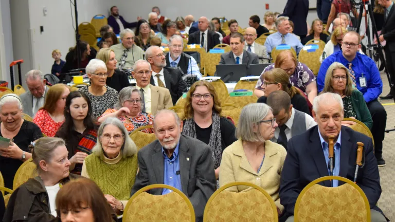 people seated indoors