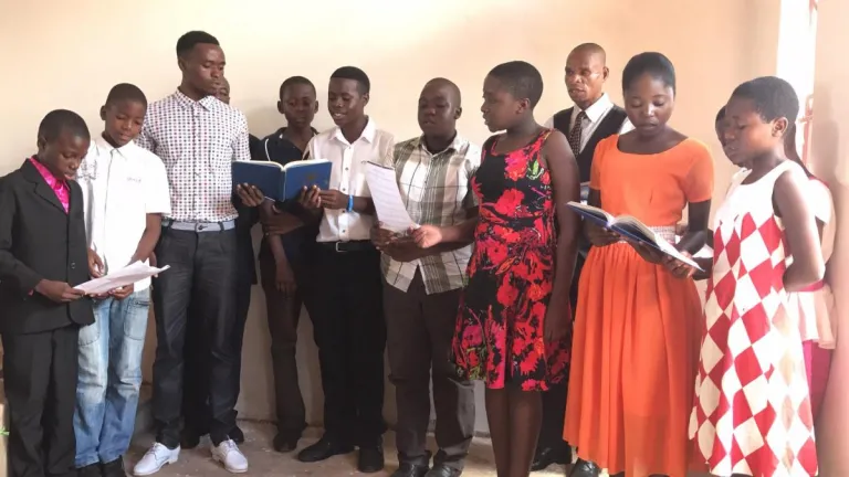 People singing together