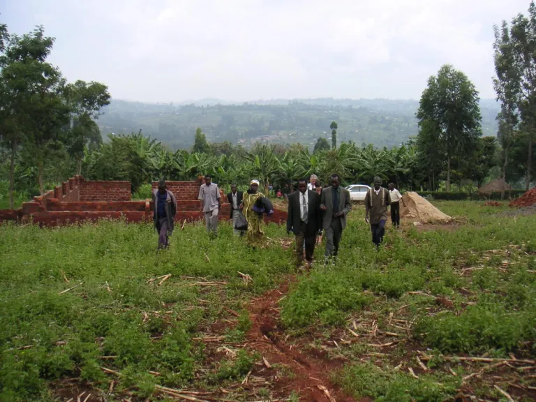 People at a future building site