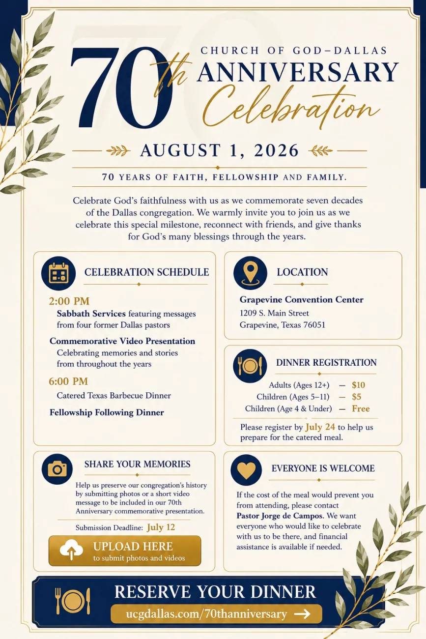 Dallas 70th Anniversary Flier