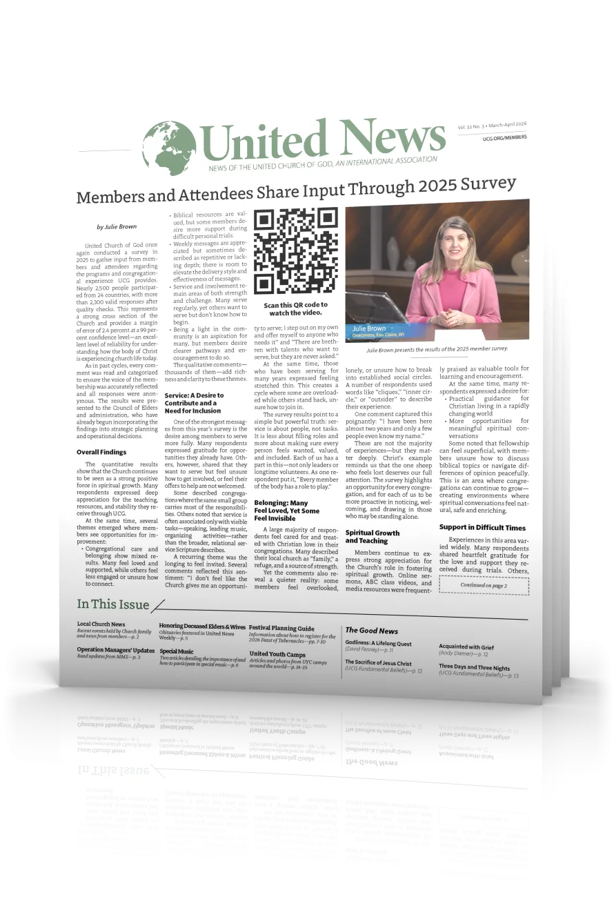 United News: March-April 2026 tilted cover