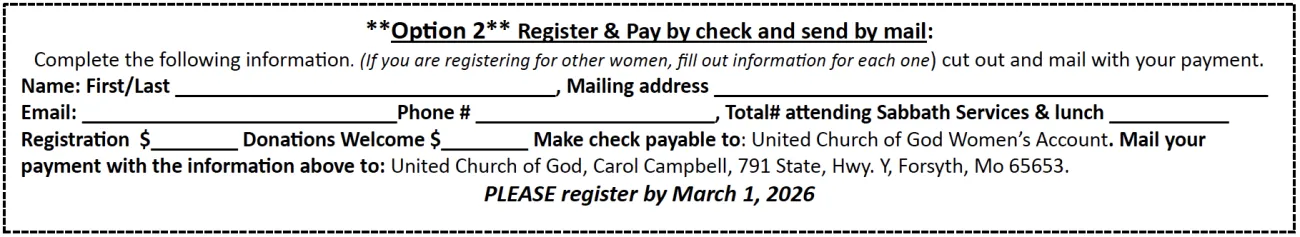 Women of Valor - Registration Form