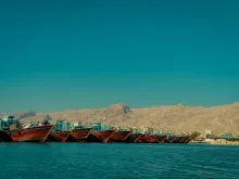 Boats in the Persian Gulf.