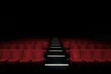 empty rows of seats in a movie theater