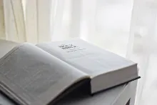 An opened Bible.