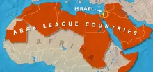 Map illustrating Arab League Countries