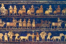 An elegant inlaid box excavated in Ur in southern Mesopotamia depict daily life in Abraham’s time.