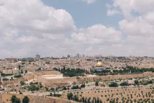 View of Jerusalem and the Dome of the Rock.