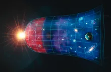 Expanding universe illustration.