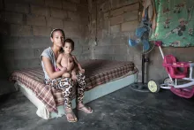 A young Venezuelan mother and her child.