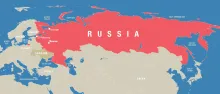 Mapa da Rússia.