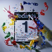 A calendar showing January 1.
