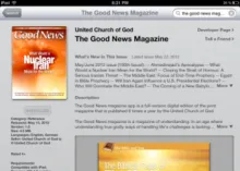 Good News Magazine iPad App