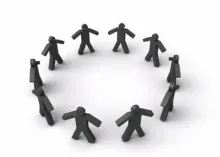 circle of stick figures