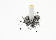 cigarette and ashes