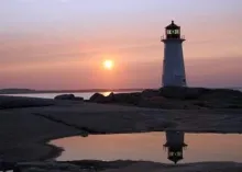 lighthouse at sunset