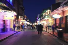 New Orleans during Mardi Gras.