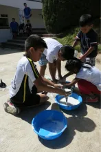 two kids playing