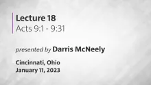 Acts of the Apostles Lecture 18