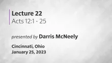 Acts of the Apostles Lecture 22