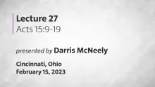 Acts of the Apostles Lecture 27