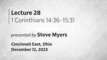 Epistles of Paul - Lecture 28