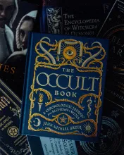 Photo of the cover of the book, "The Occult Book."
