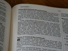 A Bible opened to Luke 6