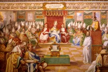 Council of Nicaea 325. Fresco in Salone Sistino, Vatican