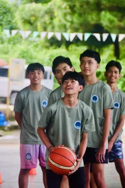 boys with a basketball