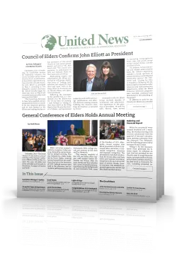 United News: July - August 2025 tilted cover