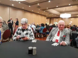 people seated at a table