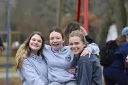 three teenage girls