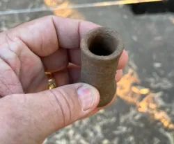An ink well discovered in a first-century fisherman’s home at El Araj on the Sea of Galilee.
