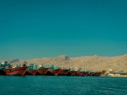 Boats in the Persian Gulf.