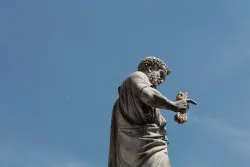 A statue of Peter in St. Peter’s Square, the Vatican.