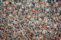 A large crowd of people