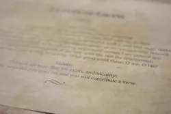 Part of Walt Whitman's poem - “O Me, O Life”