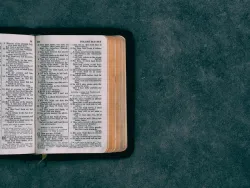 a Bible open to a chapter in Psalms