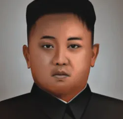Painting of North Korea supreme leader - Kim Jong Un