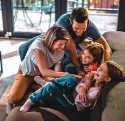 A family playing together.