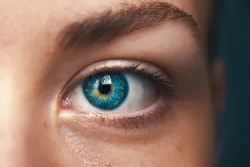 a closeup of a person's eye