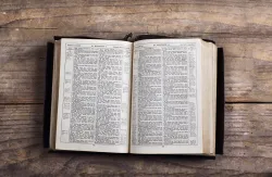 A open Bible.