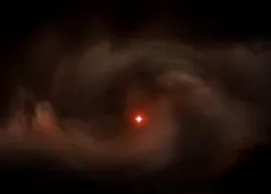 Outerspace with clouds of dust