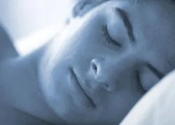 A man sleeping.