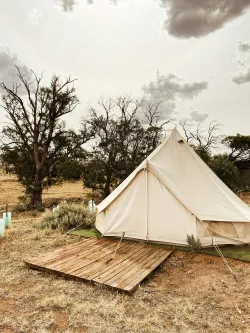 a large white tent