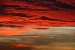 red clouds